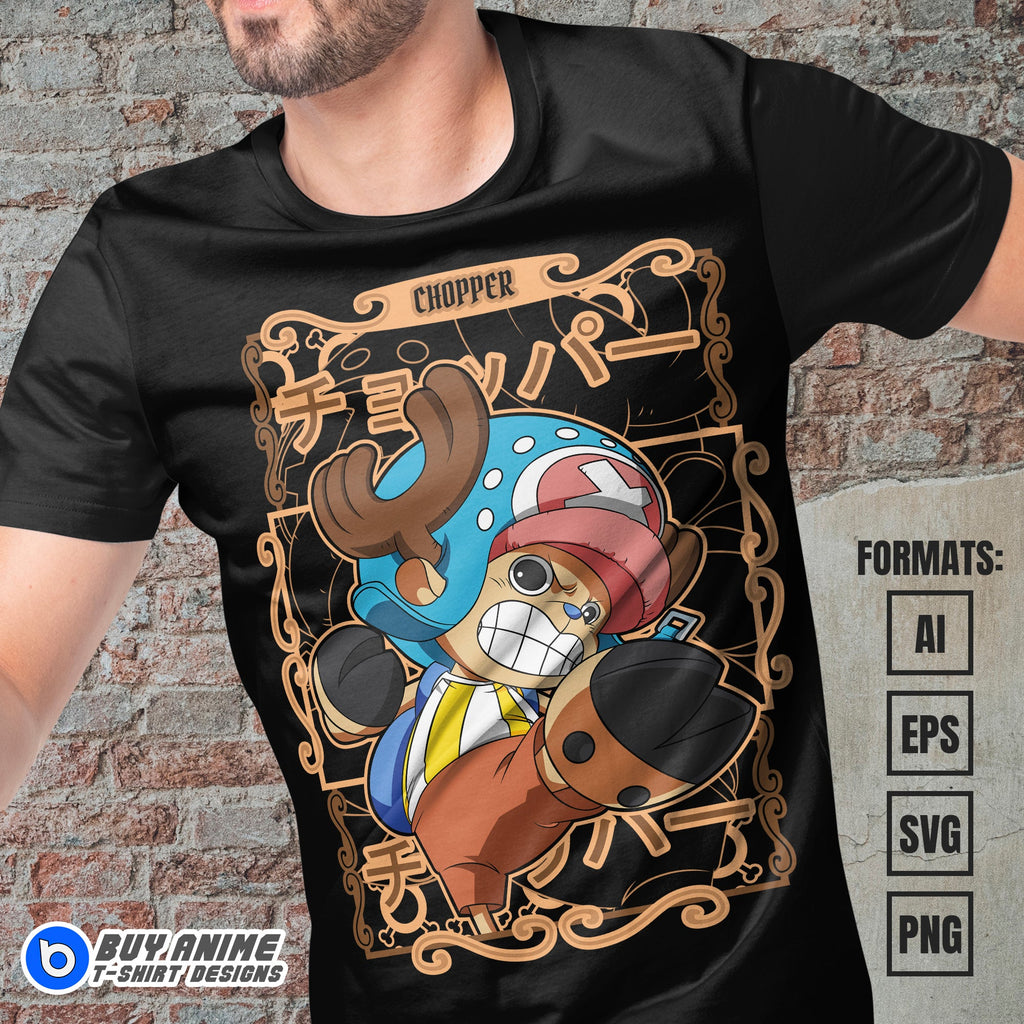 Premium Chopper One Piece Anime Vector T-shirt Design Template #11