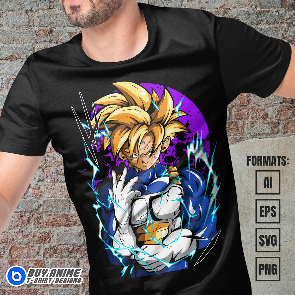 Premium Gohan SJJ Dragon Ball Anime Vector T-shirt Design Template #4