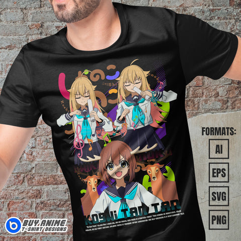 Premium My Deer Friend Nokotan Anime Vector T-shirt Design Template