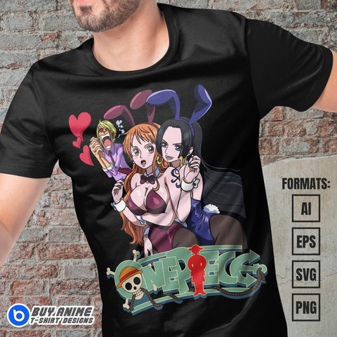 Premium One Piece Anime Vector T-shirt Design Template #24