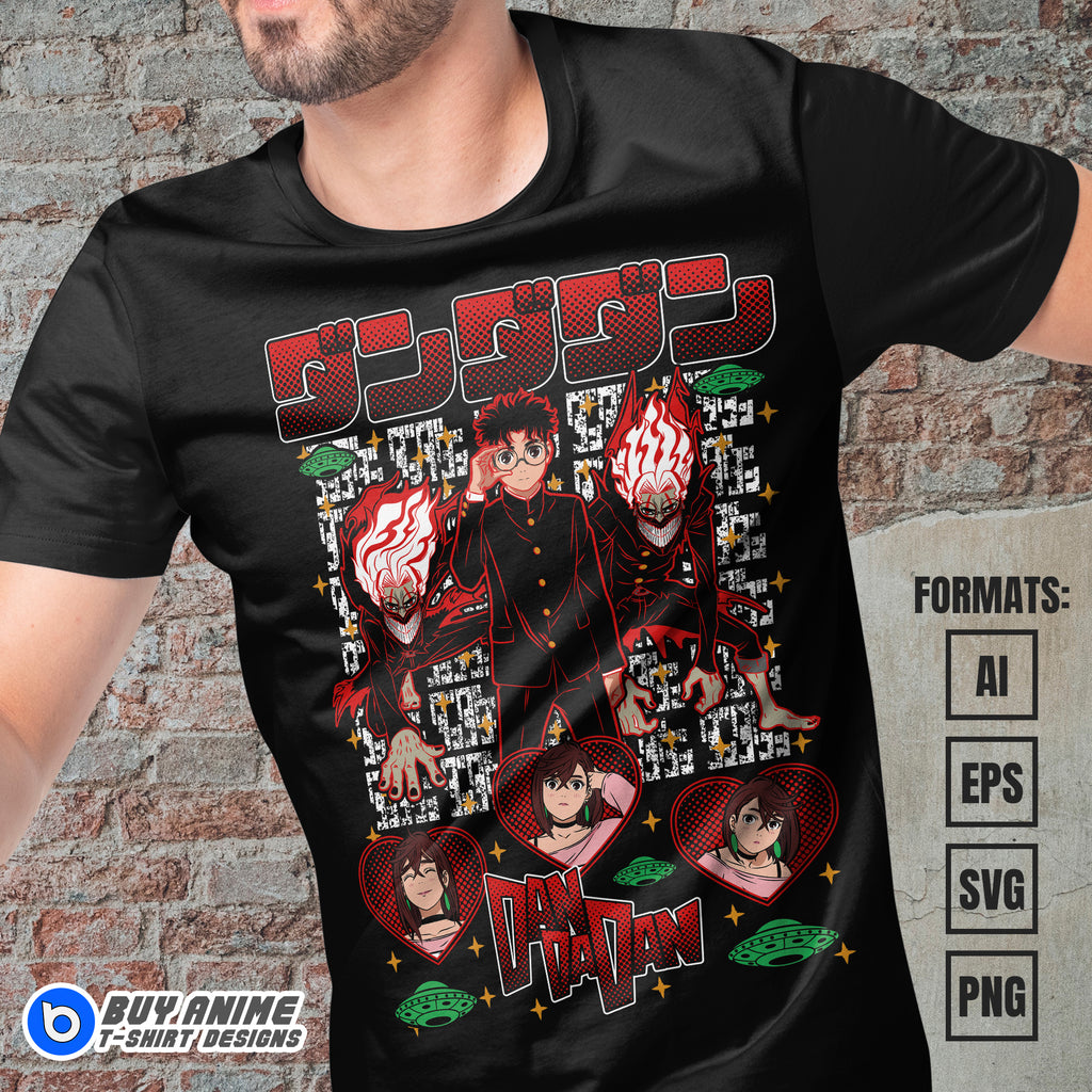 Premium Dandadan Anime Vector T-shirt Design Template #9