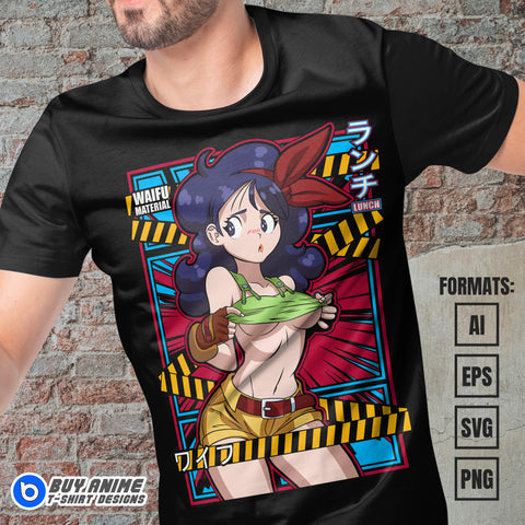 Premium Lunch Dragon Ball Anime Vector T-shirt Design Template