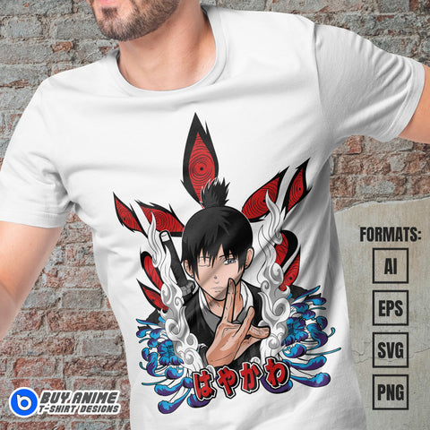 Premium Chainsaw Man Anime Vector T-shirt Design Template #12