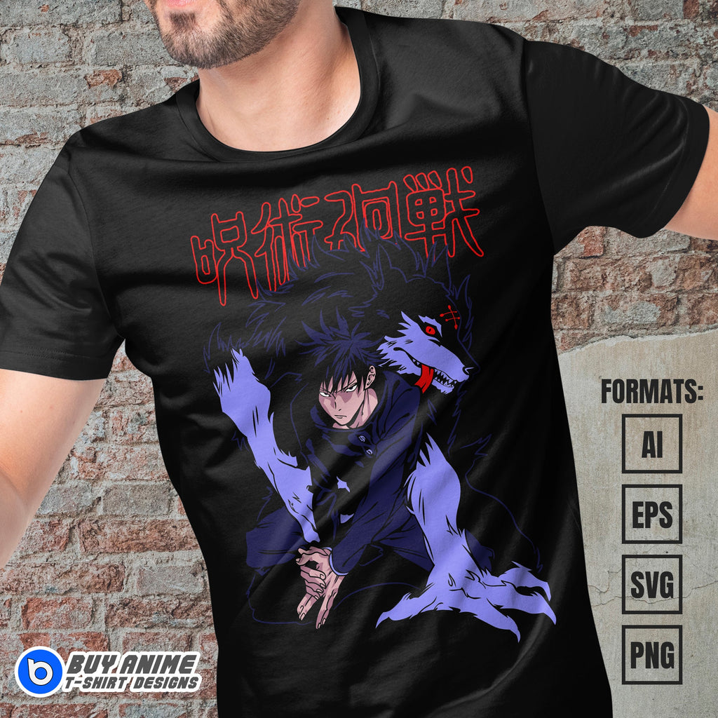 Premium Jujutsu Kaisen Anime Vector T-shirt Design Template #12