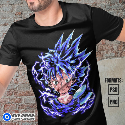 Premium Killua Hunter x Hunter Anime Vector T-shirt Design Template #3