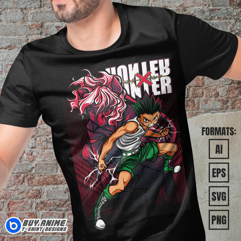 Premium Hunter x Hunter Anime Vector T-shirt Design Template #2