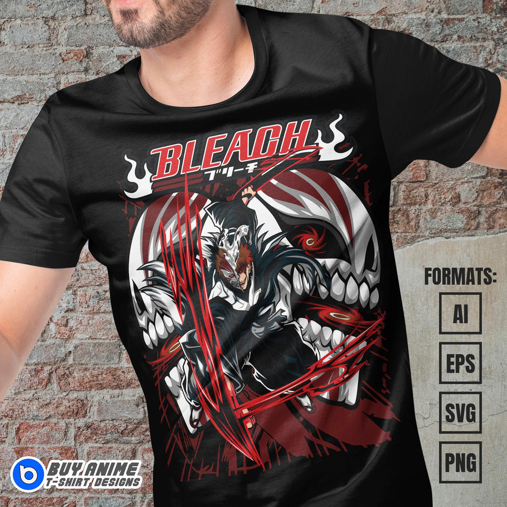 Premium Bleach Anime Vector T-shirt Design Template #2