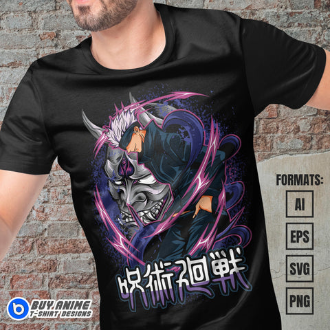 Premium Jujutsu Kaisen Anime Vector T-shirt Design Template #15