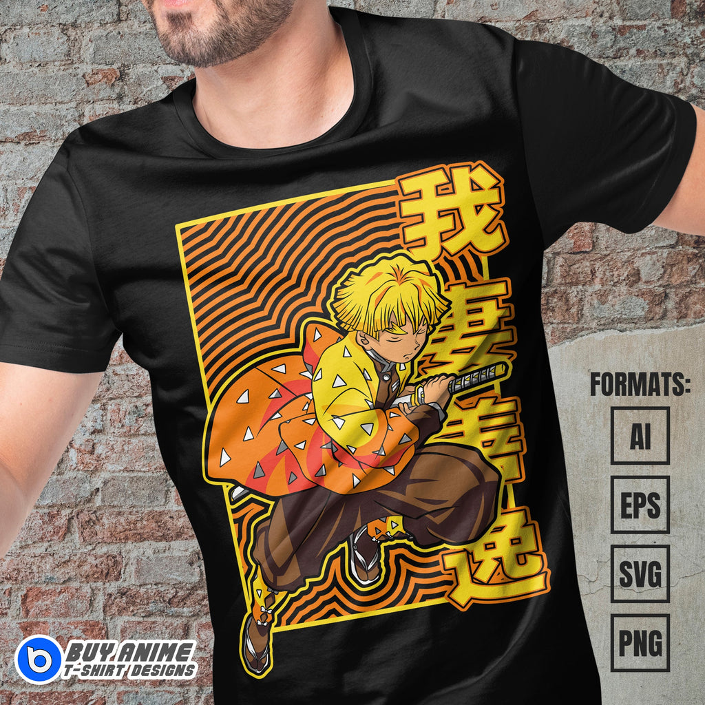 Premium Demon Slayer Anime Vector T-shirt Design Template #24