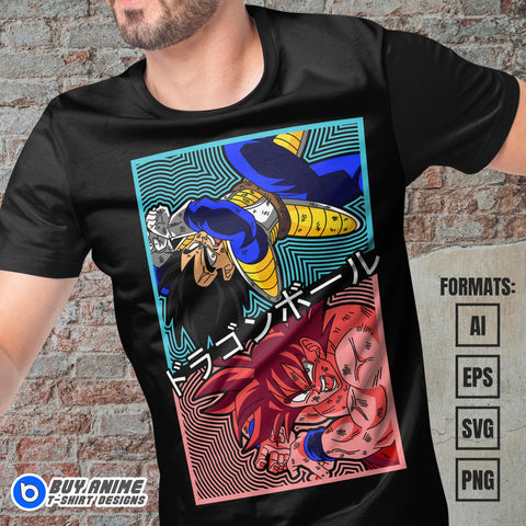 Premium Dragon Ball Anime Vector T-shirt Design Template #8