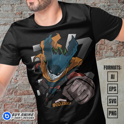 Premium Midoriya Izuku My Hero Academia Anime Vector T-shirt Design Template #5