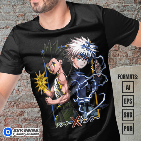 Premium Hunter x Hunter Anime Vector T-shirt Design Template #6