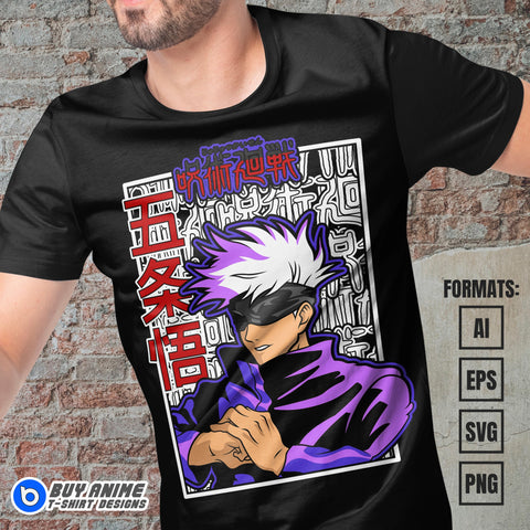 Premium Jujutsu Kaisen Anime Vector T-shirt Design Template #16