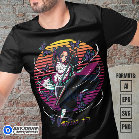 Premium Demon Slayer Anime Vector T-shirt Design Template #27