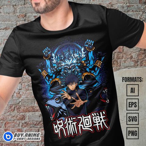 Premium Jujutsu Kaisen Anime Vector T-shirt Design Template #19