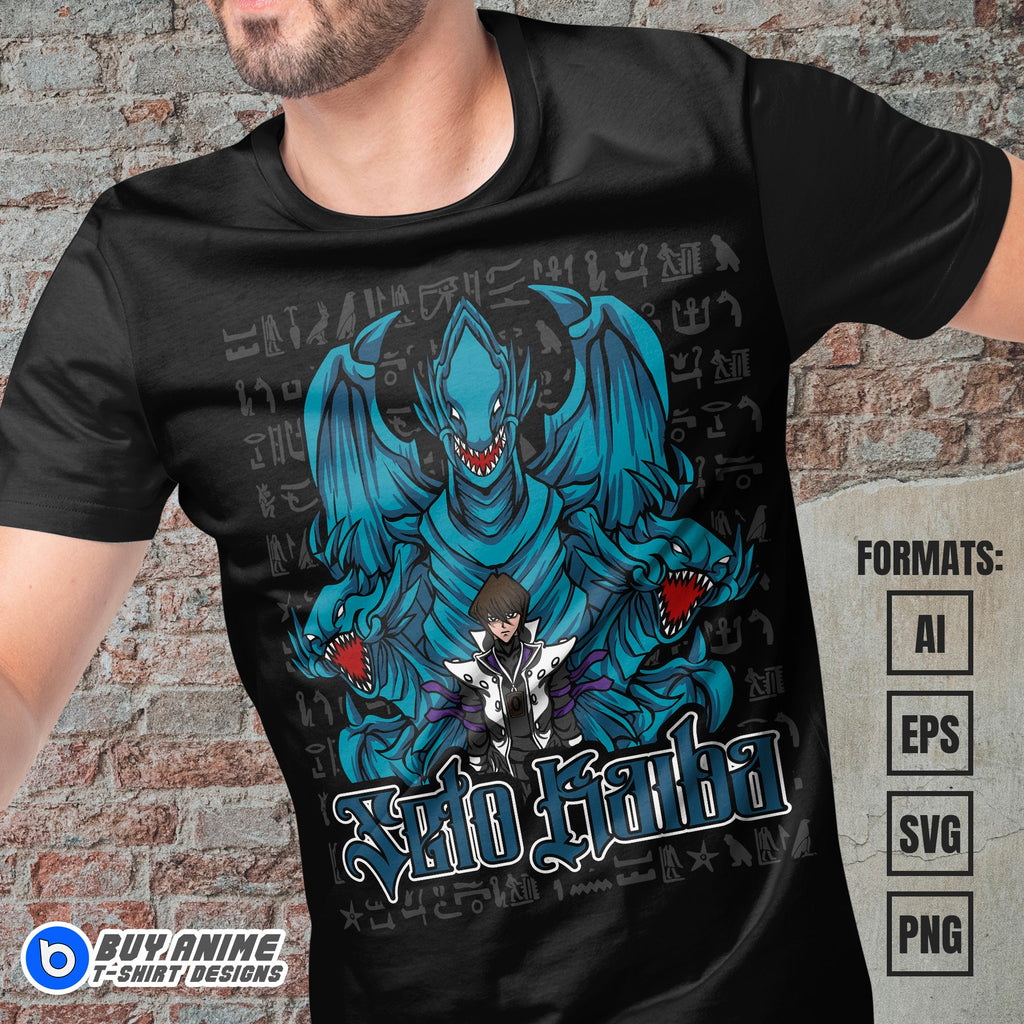 Premium Kaiba Yu Gi Oh Anime Vector T-shirt Design Template