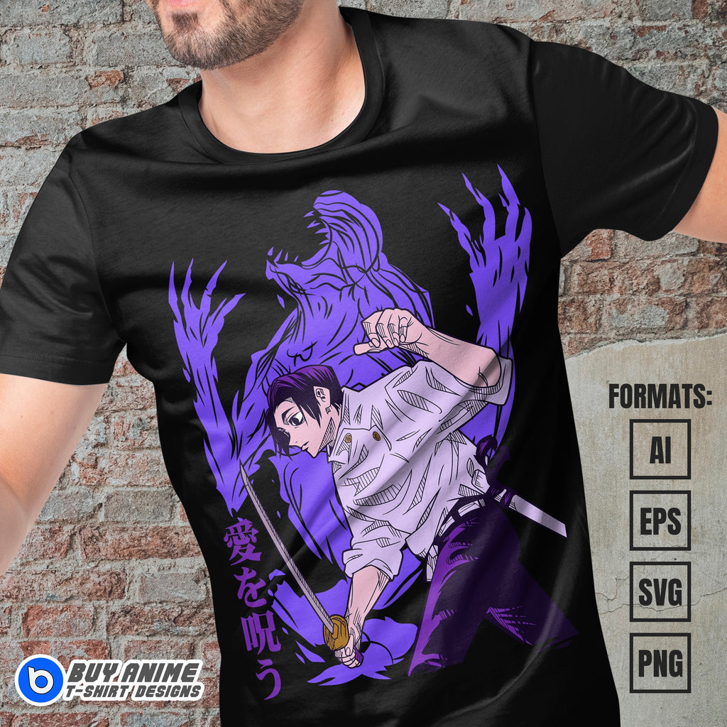 Premium Jujutsu Kaisen Anime Vector T-shirt Design Template #21