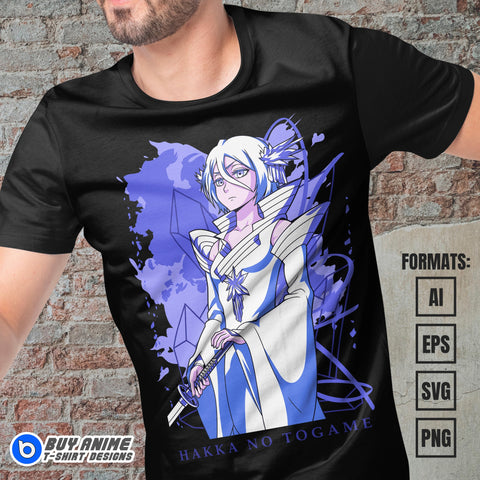 Premium Hakka no Togame Bleach Anime Vector T-shirt Design Template