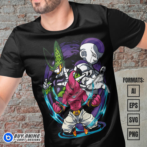 Premium Dragon Ball Anime Vector T-shirt Design Template #13