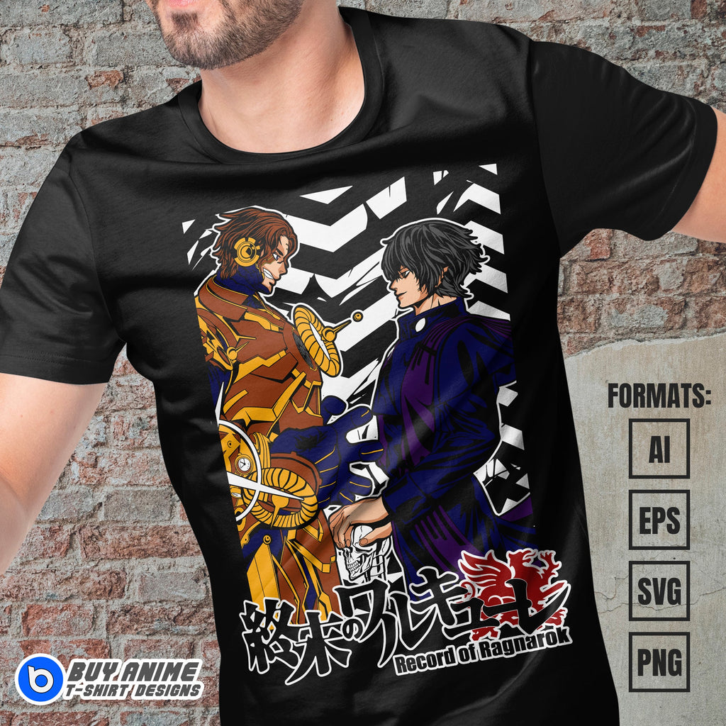 Premium Record Of Ragnarok Anime Vector T-shirt Design Template