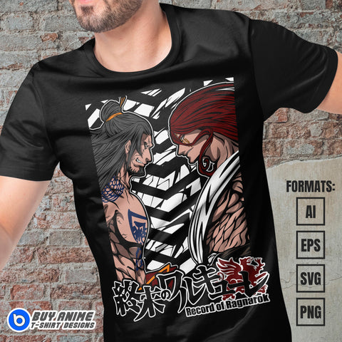 Premium Record Of Ragnarok Anime Vector T-shirt Design Template #5