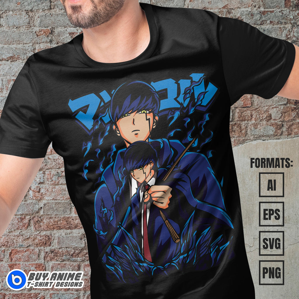 Premium Mashle Magic and Muscles Anime Vector T-shirt Design Template #2