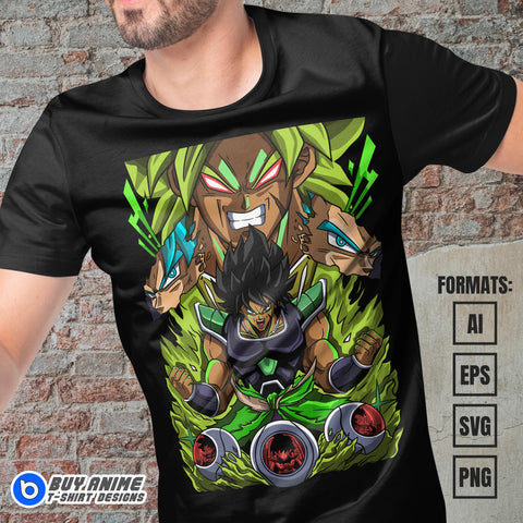 Premium Dragon Ball Anime Vector T-shirt Design Template #15