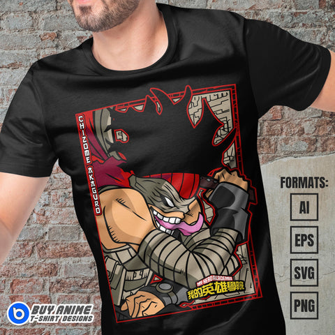 Premium Chizome Akaguro My Hero Academia Anime Vector T-shirt Design Template