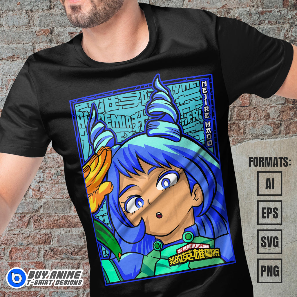 Premium Nejire Hado My Hero Academia Anime Vector T-shirt Design Template