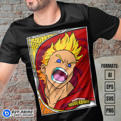 Premium Mirio Togata My Hero Academia Anime Vector T-shirt Design Template