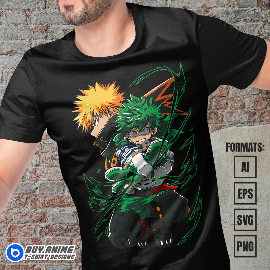 Premium My Hero Academia Anime Vector T-shirt Design Template #4