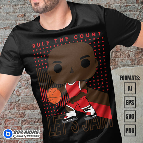 Premium Jordan Space Jam Funko Vector T-shirt Design Template