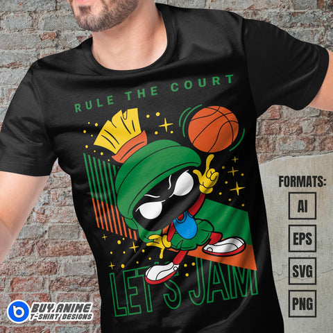 Premium Marvin Space Jam Funko Vector T-shirt Design Template