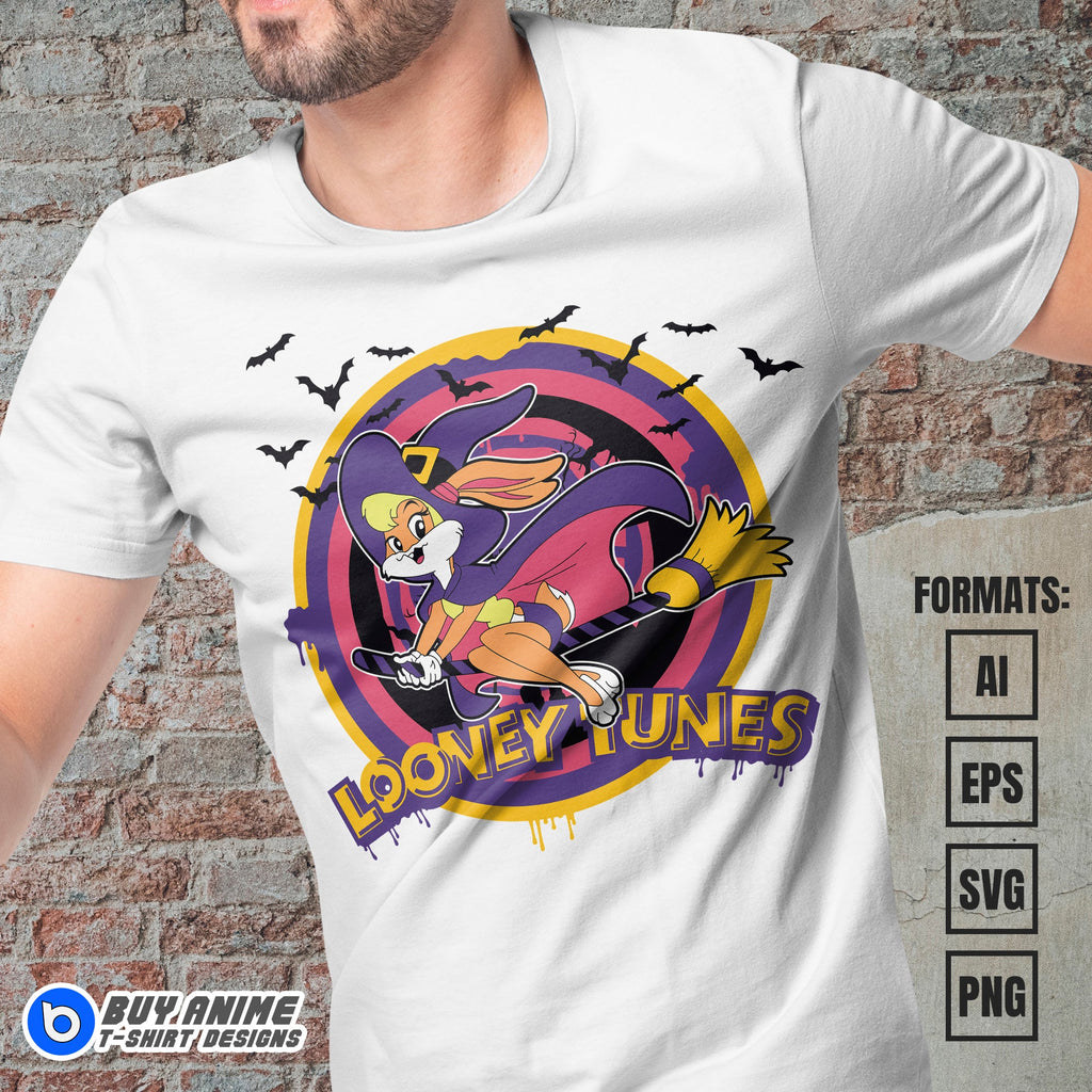 Premium Lola Bunny Halloween Vector T-shirt Design Template