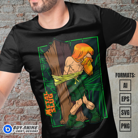 Premium Prisoner Metal Slug Vector T-shirt Design Template