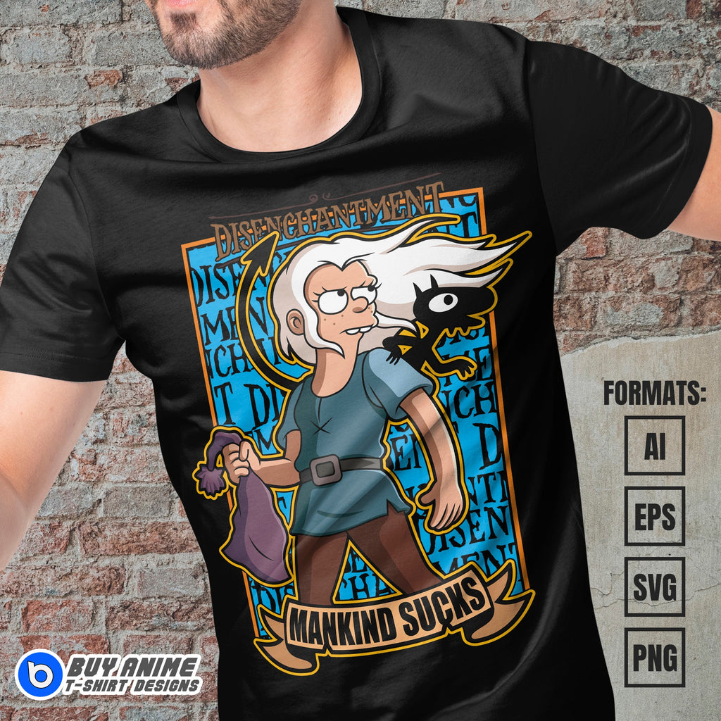 Premium Disenchantment Vector T-shirt Design Template