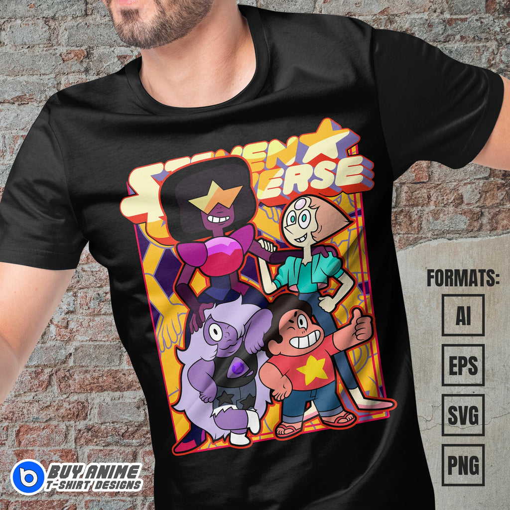 Premium Steven Universe Vector T-shirt Design Template