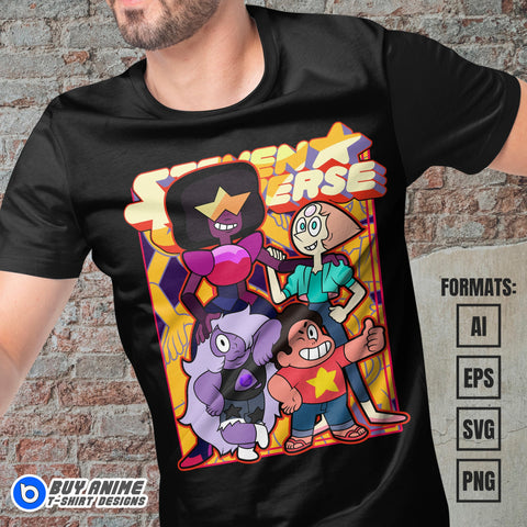 Premium Steven Universe Vector T-shirt Design Template