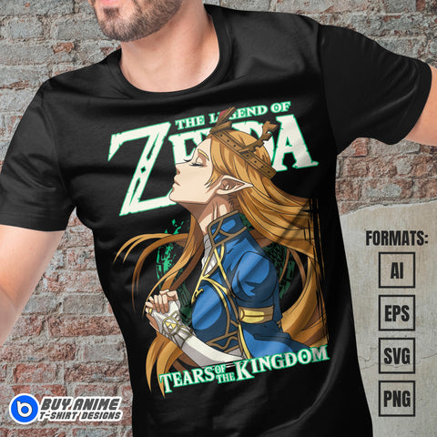 Premium Zelda Vector T-shirt Design Template