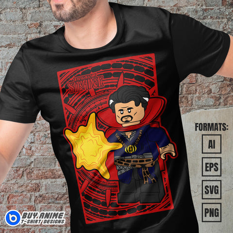 Premium Dr Strange Lego Vector T-shirt Design Template