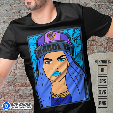 Premium Karol G Vector T-shirt Design Template