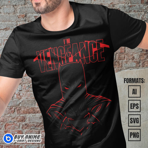 Premium Batman Vector T-shirt Design Template #4