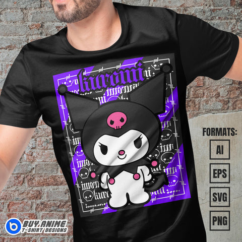 Premium Kuromi Vector T-shirt Design Template #2