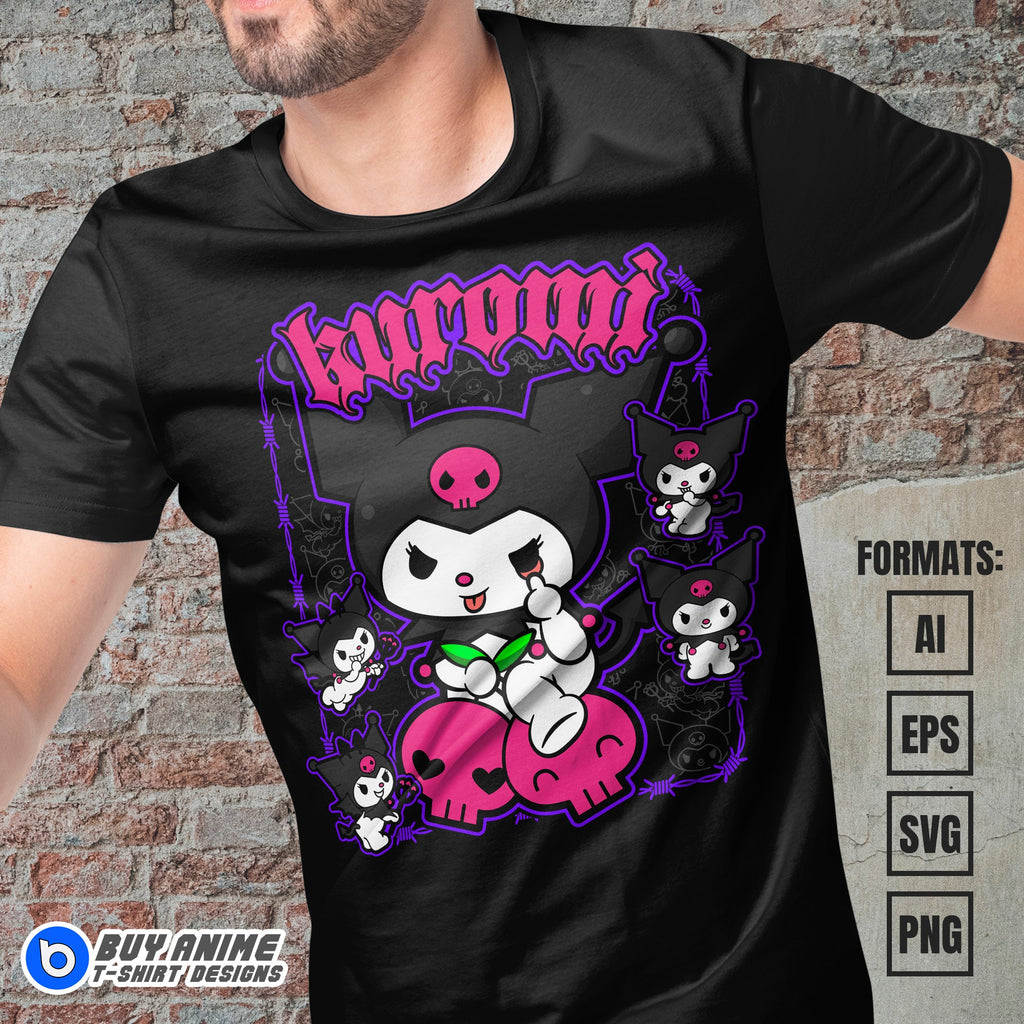 Premium Kuromi Vector T-shirt Design Template #4