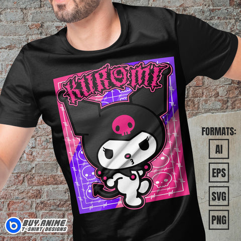 Premium Kuromi Vector T-shirt Design Template #6