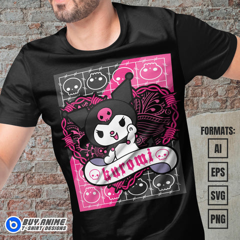 Premium Kuromi Vector T-shirt Design Template #7