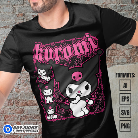 Premium Kuromi Vector T-shirt Design Template #8