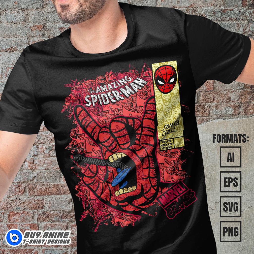 Premium Spider-Man Vector T-shirt Design Template #5