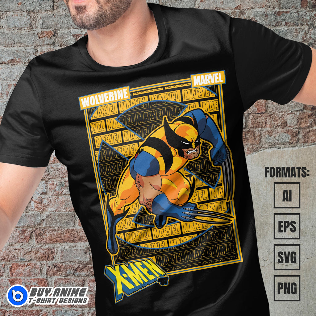 Premium Wolverine Vector T-shirt Design Template #3