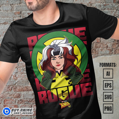 Premium Rogue X-Men Vector T-shirt Design Template #3